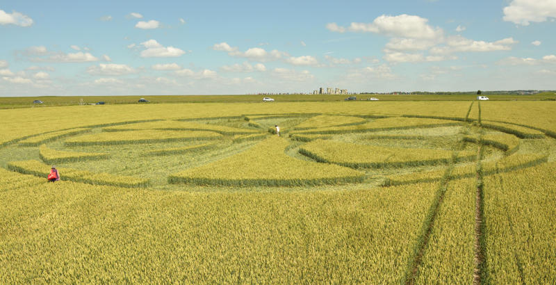 Stonehenge (3), Wiltshire crop circle, aerial photo 28