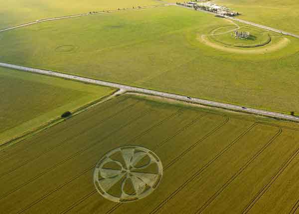 Stonehenge (3), Wiltshire crop circle, aerial photo 7