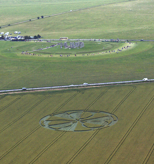 Stonehenge (3), Wiltshire crop circle, aerial photo 3