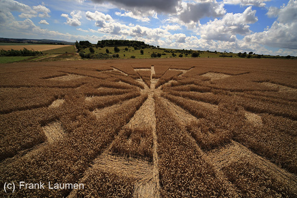 Temple Farm, Wiltshire crop circle, aerial photo 30
