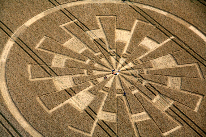 Temple Farm, Wiltshire crop circle, aerial photo 12