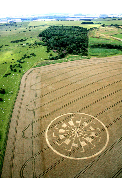 Temple Farm, Wiltshire crop circle, aerial photo 10