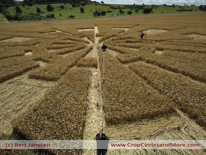 Temple Farm, Wiltshire crop circle, aerial photo 28