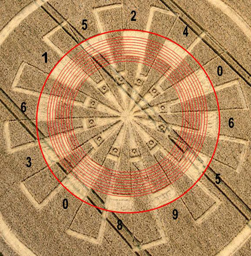 Temple Farm, Wiltshire crop circle, aerial photo 20