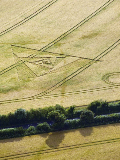 New Warren Farm, Hampshire crop circle, aerial photo 7