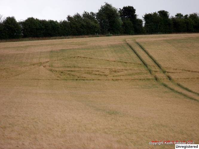New Warren Farm, Hampshire crop circle, aerial photo 8