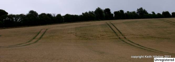 New Warren Farm, Hampshire crop circle, aerial photo 17