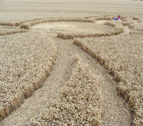 Wayland Smithy, Oxfordshire crop circle, aerial photo 13