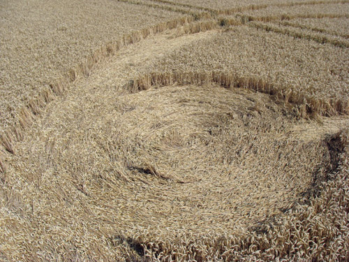 Wayland Smithy, Oxfordshire crop circle, aerial photo 14