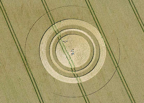 West Kennett, Wiltshire crop circle, aerial photo 5