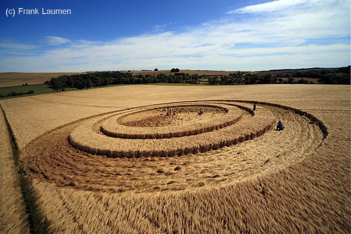 West Kennett, Wiltshire crop circle, aerial photo 20