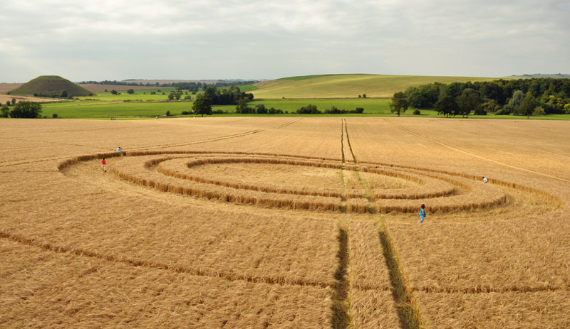 West Kennett, Wiltshire crop circle, aerial photo 10