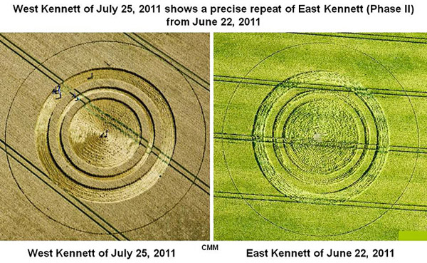 West Kennett, Wiltshire crop circle, aerial photo 7