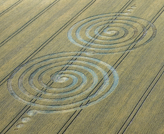 Windmill Hill, Wiltshire crop circle, aerial photo 5
