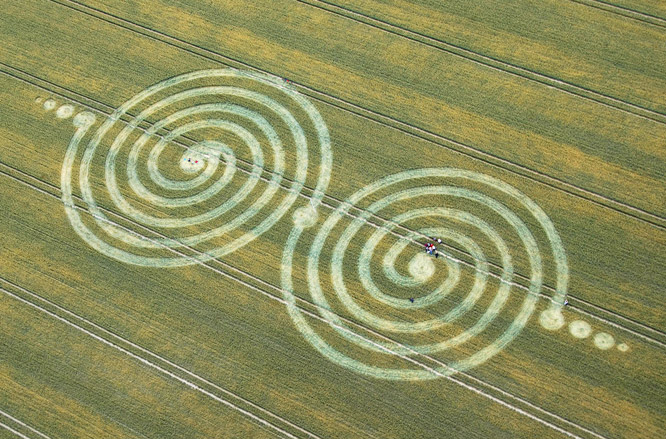 Windmill Hill, Wiltshire crop circle, aerial photo 6
