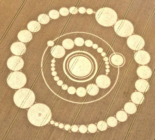 Crop Circle atWindmill Hill (2), Wiltshire crop circle, aerial photo 7