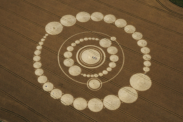 Crop Circle atWindmill Hill (2), Wiltshire crop circle, aerial photo 4