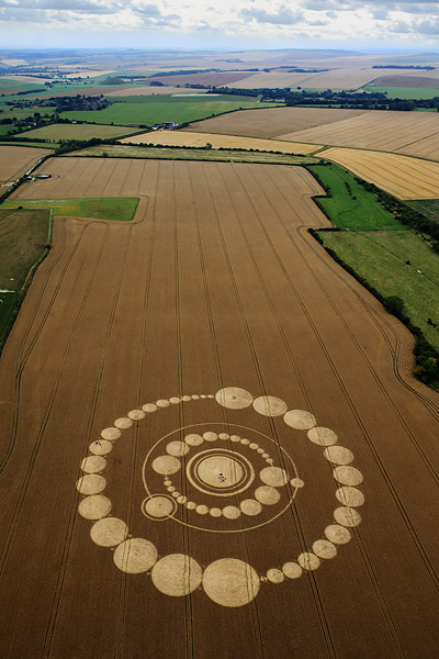 Crop Circle atWindmill Hill (2), Wiltshire crop circle, aerial photo 5