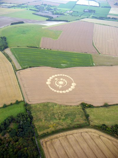 Crop Circle atWindmill Hill (2), Wiltshire crop circle, aerial photo 3