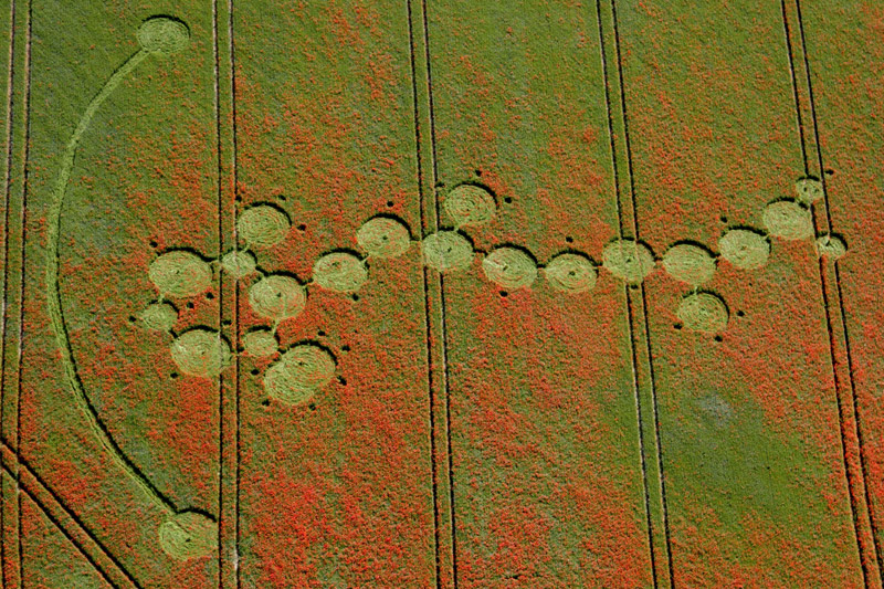 Four Mile Clump, Wiltshire crop circle, aerial photo 2