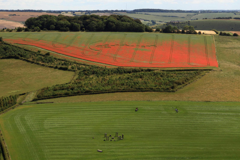 Four Mile Clump, Wiltshire crop circle, aerial photo 4