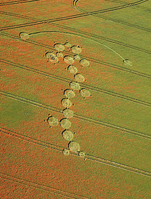 Four Mile Clump, Wiltshire crop circle, aerial photo 13