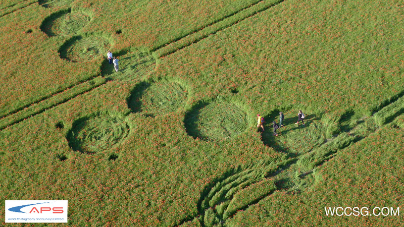 Four Mile Clump, Wiltshire crop circle, aerial photo 11