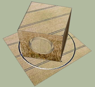 Aldbourne, Oxfordshire crop circle, aerial photo 4