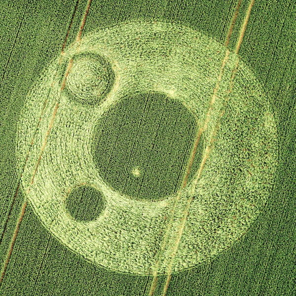 Berkley Lane, Somerset crop circle, aerial photo 6
