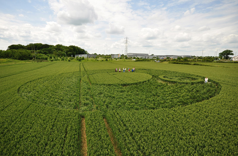Berkley Lane, Somerset crop circle, aerial photo 41