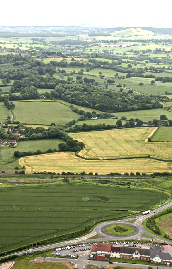 Berkley Lane, Somerset crop circle, aerial photo 10
