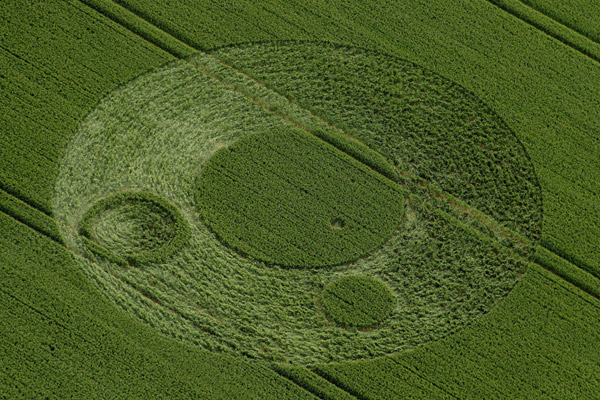 Berkley Lane, Somerset crop circle, aerial photo 11
