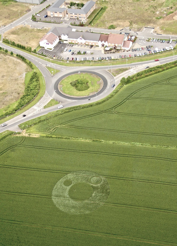 Berkley Lane, Somerset crop circle, aerial photo 7