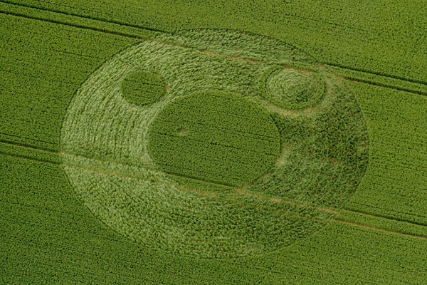 Berkley Lane, Somerset crop circle, aerial photo 50