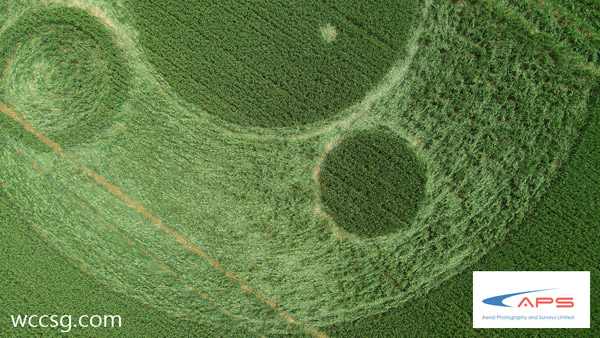 Berkley Lane, Somerset crop circle, aerial photo 3