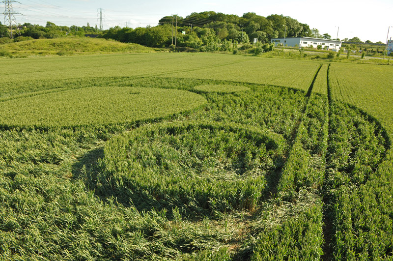 Berkley Lane, Somerset crop circle, aerial photo 32