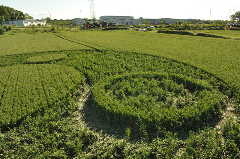 Berkley Lane, Somerset crop circle, aerial photo 33