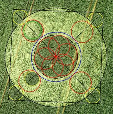 Berkley Lane, Somerset crop circle, aerial photo 17