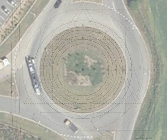 Berkley Lane, Somerset crop circle, aerial photo 14