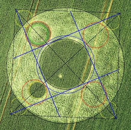 Berkley Lane, Somerset crop circle, aerial photo 18