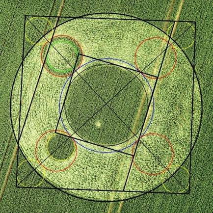 Berkley Lane, Somerset crop circle, aerial photo 19