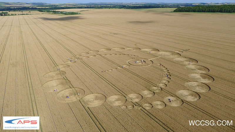 Etchilhampton (2), Wiltshire crop circle, aerial photo 8