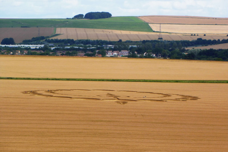 Etchilhampton (2), Wiltshire crop circle, aerial photo 90