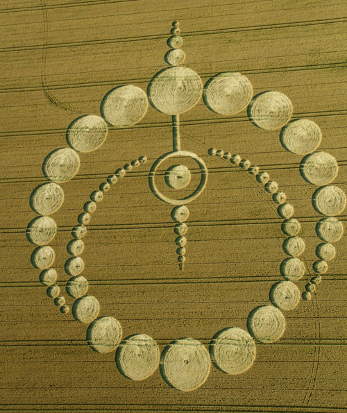 Etchilhampton (2), Wiltshire crop circle, aerial photo 2