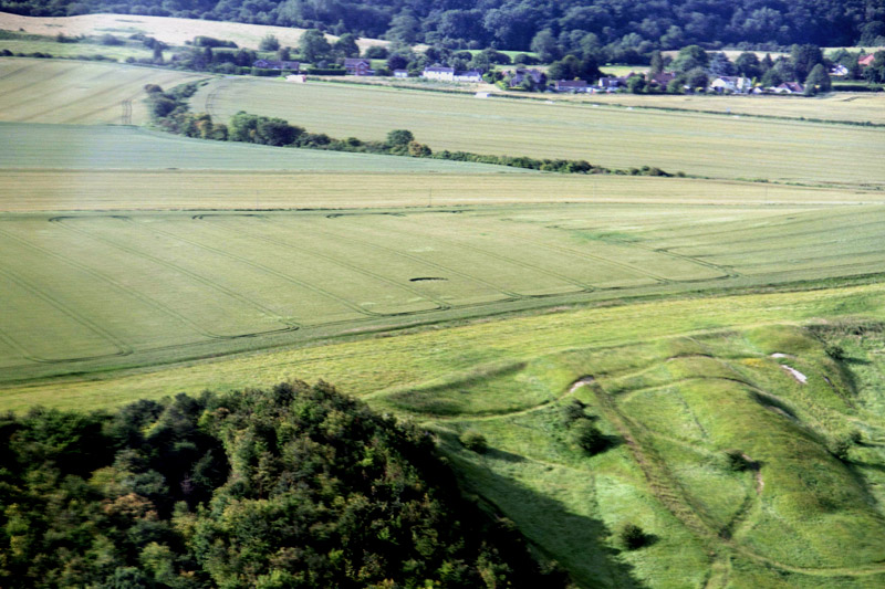 Etchilhampton Hill, Wiltshire crop circle, aerial photo 6
