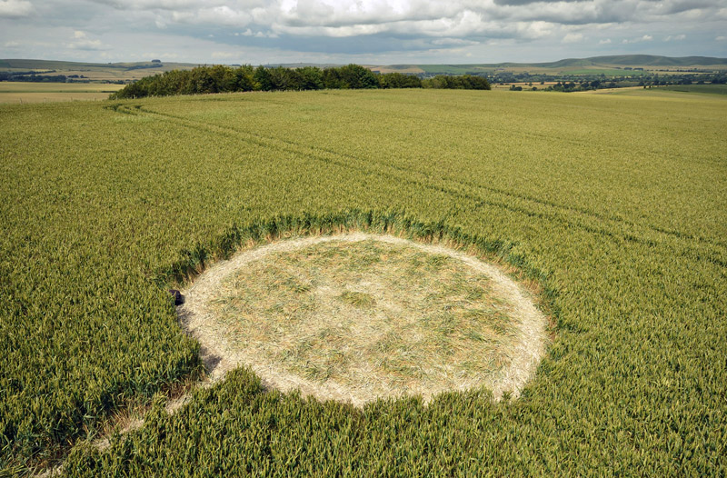 Etchilhampton Hill, Wiltshire crop circle, aerial photo 30