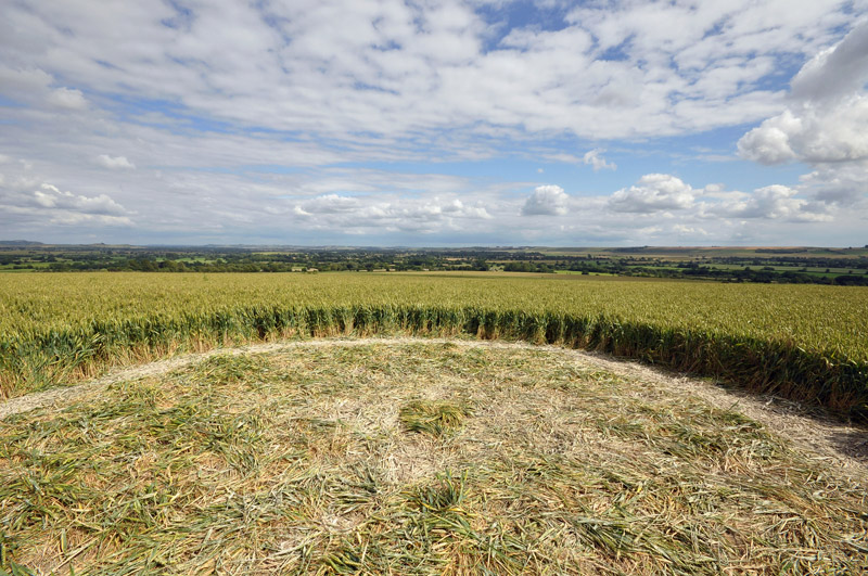 Etchilhampton Hill, Wiltshire crop circle, aerial photo 28