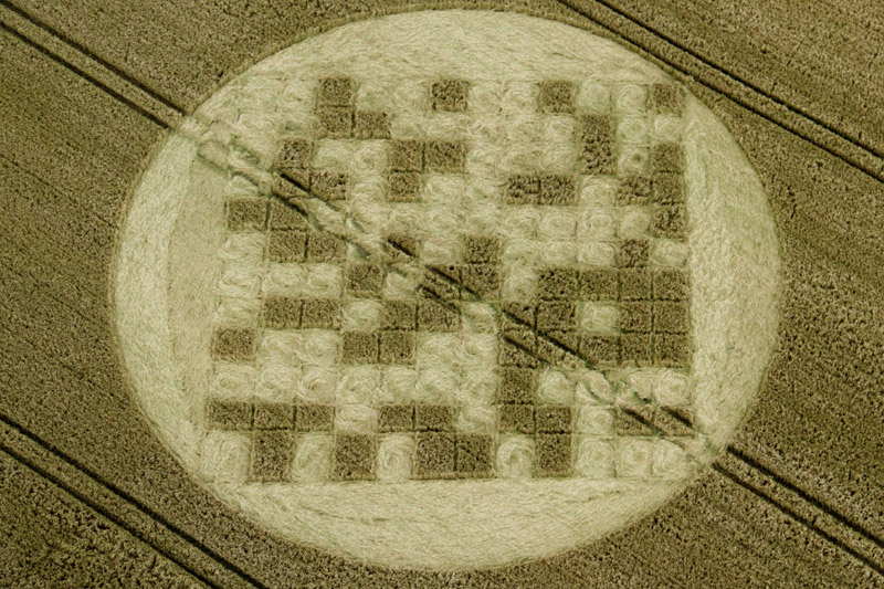 Jubilee Copse, Wiltshire crop circle, aerial photo 13