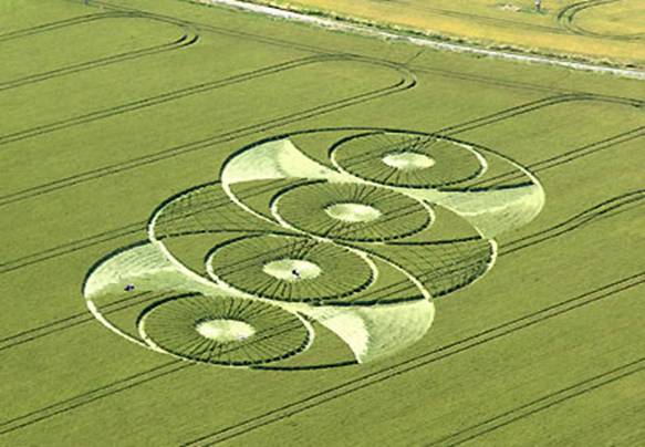 Jubilee Copse, Wiltshire crop circle, aerial photo 22