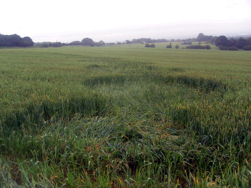 Saint Johns Church, Shropshire crop circle, aerial photo 5